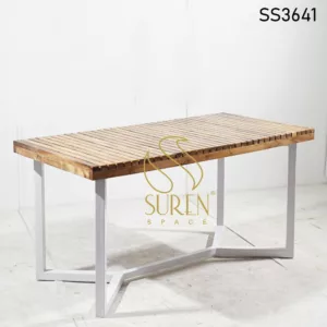 Solid Wood Natural Finish Dining Table