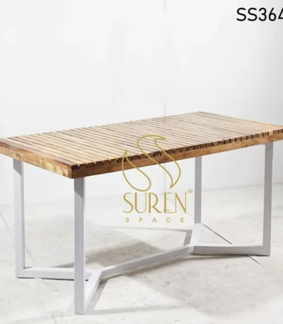 Solid Wood Natural Finish Dining Table