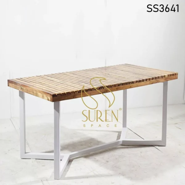 Solid Wood Natural Finish Dining Table