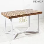 Solid Wood Natural Finish Four Seater Table