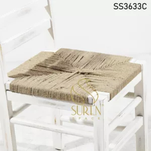 Hospitality Furniture: Custom Commercial Furniture Manufacturer & Supplier White Distress Jute Seating Chair 3