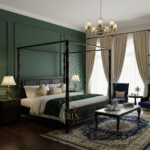 Solid Wood Carved Four Poster Bed