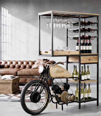 industrial automobile wine bar cabinet