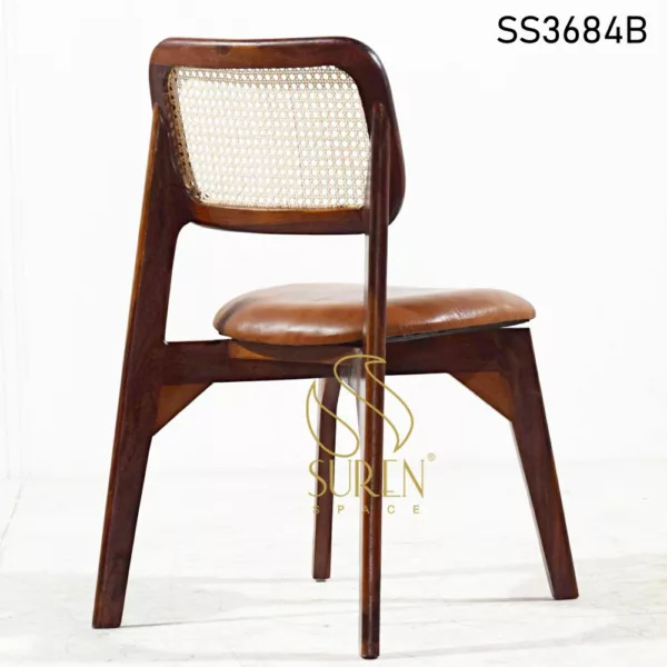 Indian Solid Wood Cane Back Leather Seat Chair Indian Solid Wood Cane Back Leather Seat Chair 1 jpg