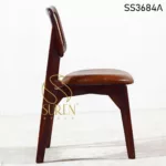 Indian Solid Wood Cane Back Leather Seat Chair Indian Solid Wood Cane Back Leather Seat Chair 3