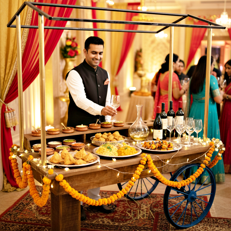 Catering Counter Design Cart Design Handcrafted Banquet Serving Counter - Image 1