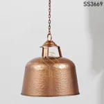 Copper Finish Round Lamp