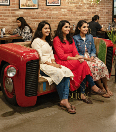 tractor design unique restaurnat seating