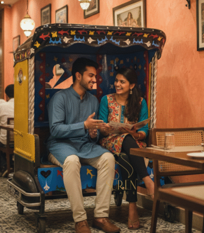 unique taxi seating for restaurant