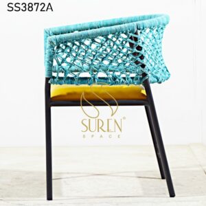 Camping Tent Furniture : Manufacturer from Jodhpur India Blue Rope Metal Frame Semi Outdoor Chair 2
