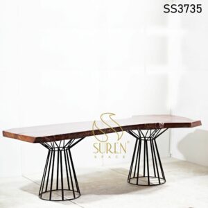 Duel Base Live Edge Dining Table