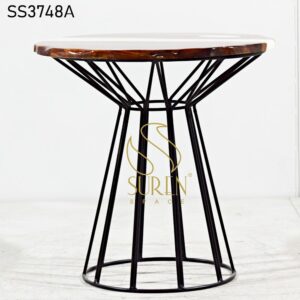 Industrial Furniture India : Industrial Furniture Online 2023 Designs Epoxy Live Edge Round Table 2