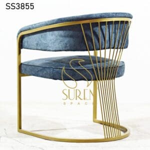Camping Tent Furniture : Manufacturer from Jodhpur India Golden Metal Seat Back Upholstered Chair 1