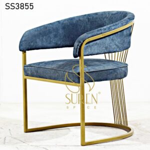 Camping Tent Furniture : Manufacturer from Jodhpur India Golden Metal Seat Back Upholstered Chair 3