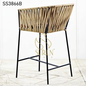Home furniture Industrial With Printed Fabric Semi Outdoor High Chair 1