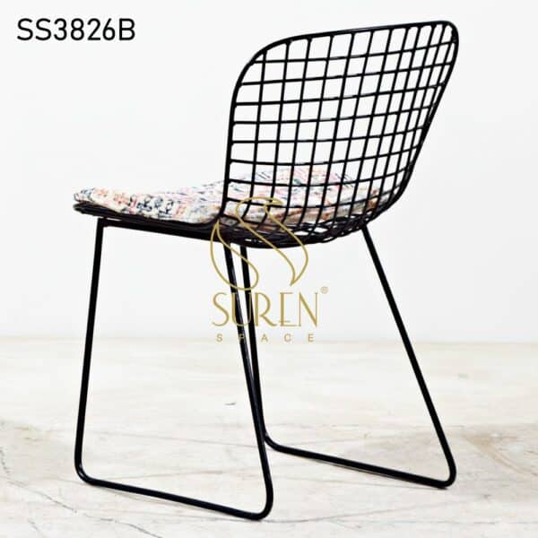 Iron Chair With Loose Fabric Seating Iron Chair With Loose Fabric Seating 1