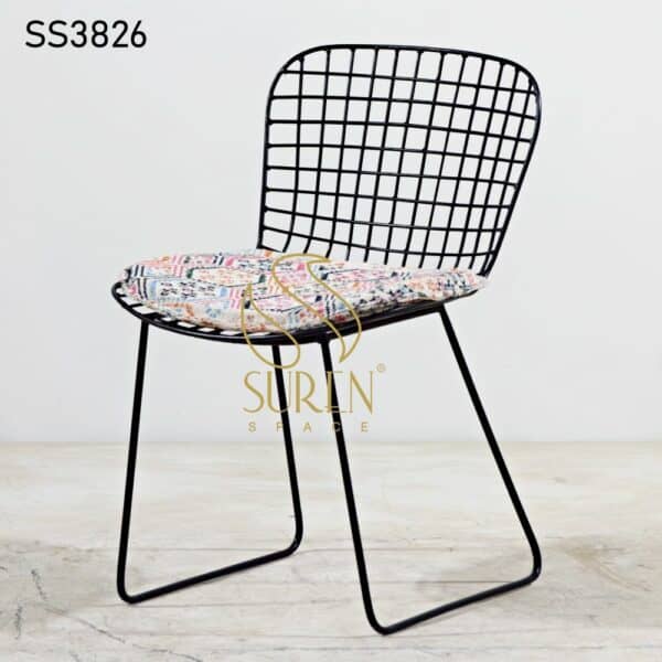 Iron Chair With Loose Fabric Seating Iron Chair With Loose Fabric Seating 2