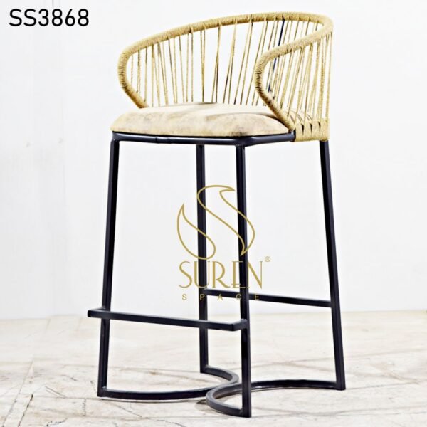 Heavy MS Base Rope Design High Chair MS Rope Design High Pub Counter Chair 2