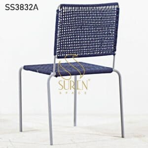Camping Tent Furniture : Manufacturer from Jodhpur India Metal Chair Blue Rope Weaving Industrial Chair 2