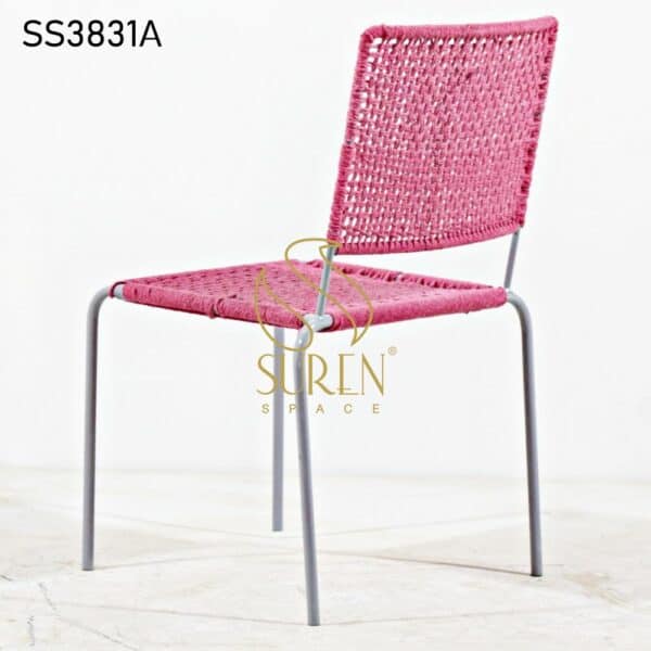 Metal Chair Rope Weaving Industrial Chair (2)