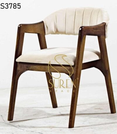 Solid Mango Wood Bistro Chair with Back Rest Modern Design Solid Wood Restaurant Chair 1