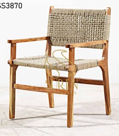 Natural Finish June Rope Weaving Chair