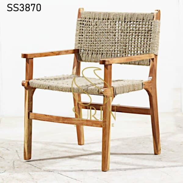 Natural Finish June Rope Weaving Chair