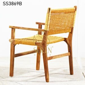 Camping Tent Furniture : Manufacturer from Jodhpur India Natural Finish Rope Weaving Hand Rest Chair 1