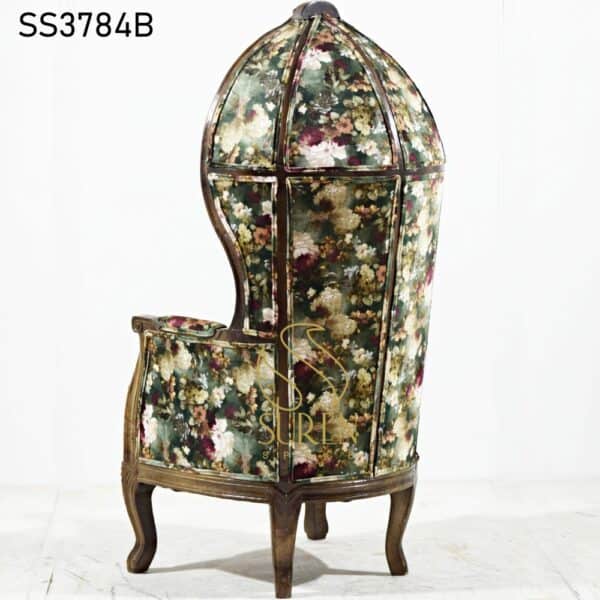 Printed Fabric Curved Balloon Chair Printed Fabric Curved Balloon Chair 1