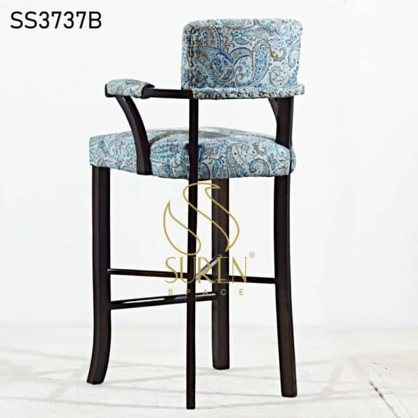 Printed Fabric Tufted Design High Chair Printed Fabric Tufted Design High Chair 1