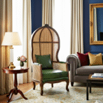 RATTAN CANE BALLOON CHAIR