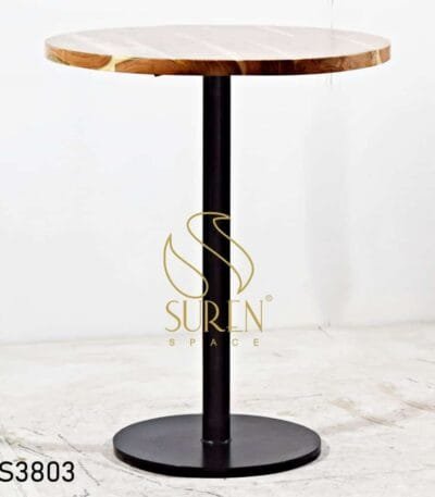 Simplistic Metal Base Cafe Table