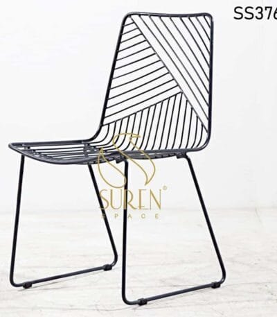 White Distress Curved Maharaja Chair Solid MS Base Industrial Outdoor Chair 2