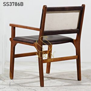 Hospitality Furniture Supplier from Jodhpur India Solid Wood Handrest Upholstered Fine Dine Chair 1