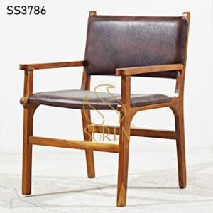 Hospitality Furniture Supplier from Jodhpur India Solid Wood Handrest Upholstered Fine Dine Chair 2