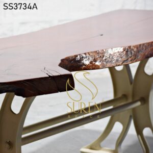 Industrial Furniture Jodhpur : Manufacturer and Supplier Solid Wood Ledge Live Edge Dining Table 2