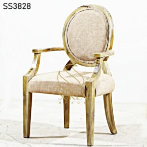 Hospitality Furniture Supplier from Jodhpur India White Distress Curved Maharaja Chair 2