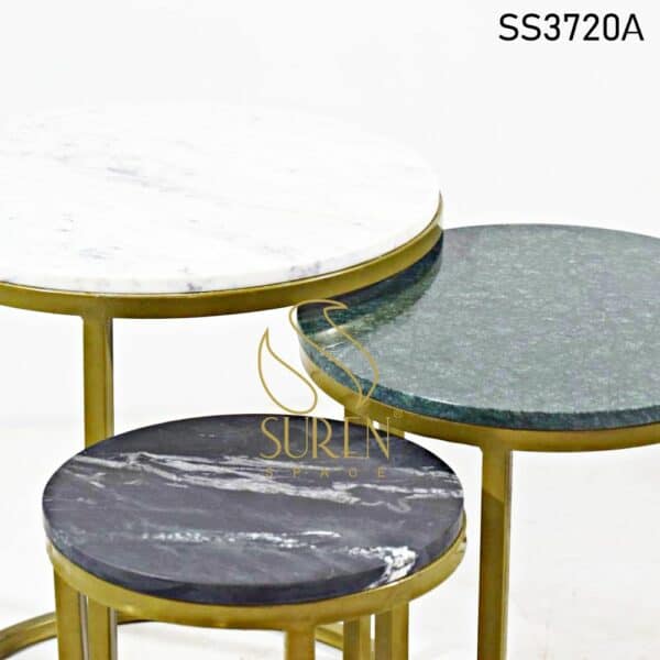 Golden Base Set of Three Stone Tables Golden Base Set of Three Stone Tables 3