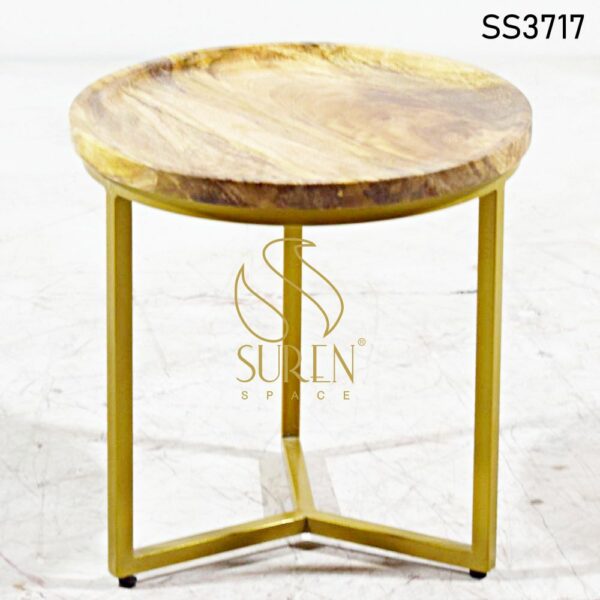 Golden Finish Solid Wood Side Table Golden Finish Solid Wood Side Table