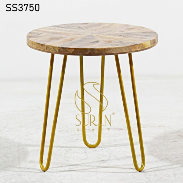 Golden MS Solid Wood Round End Table Golden MS Solid Wood Round End Table 2