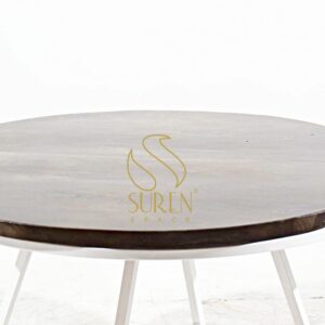 Hospitality Furniture Supplier from Jodhpur India Industrial Solid Wood Walnut Round Table 1