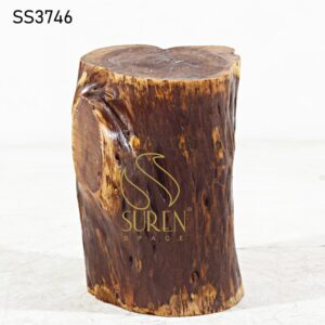 Hospitality Furniture Supplier from Jodhpur India Solid Wood Trunk Side Table Cum Stool