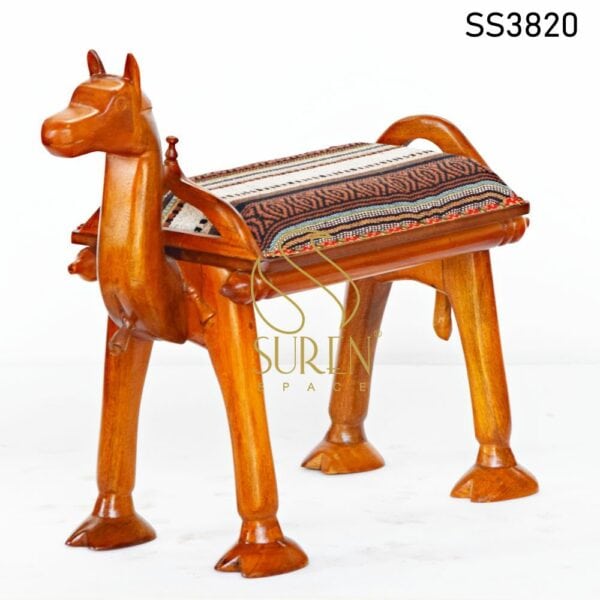 Camel Carved Traditional Indian Stool Camel Carved Traditional Indian Stool 1