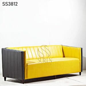 Duel Tone Leatherette Sofa Design