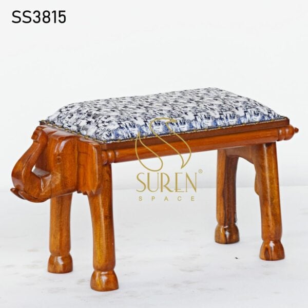 Elephant Carved Traditional Indian Stool Elephant Carved Traditional Indian Stool