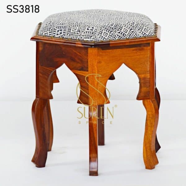 Hand Carved Traditional Indian Stool Hand Carved Traditional Indian Stool 1