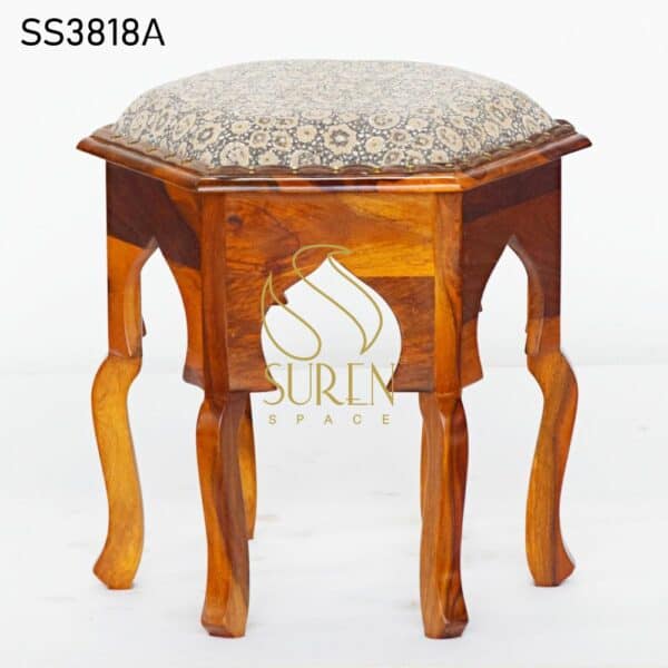 Hand Carved Traditional Indian Stool Hand Carved Traditional Indian Stool 2