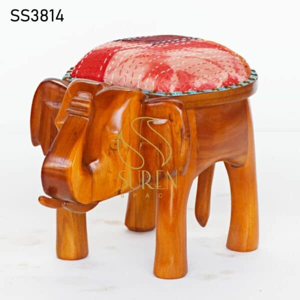 Unique Carved Traditional Indian Stool Unique Carved Traditional Indian Stool 2