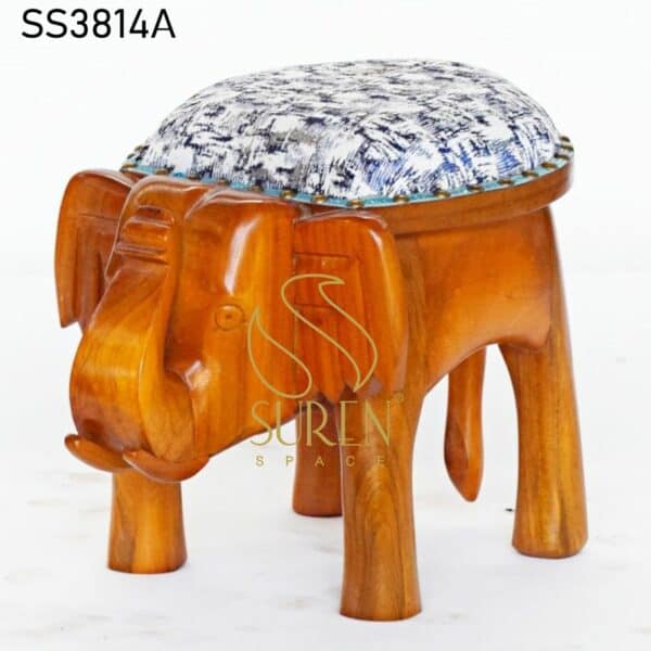 Unique Carved Traditional Indian Stool Unique Carved Traditional Indian Stool 3