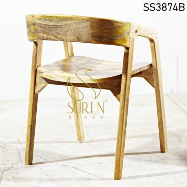 Natural Finish Solid Wood Round Back Chair Natural Finish Solid Wood Round Back Chair 1